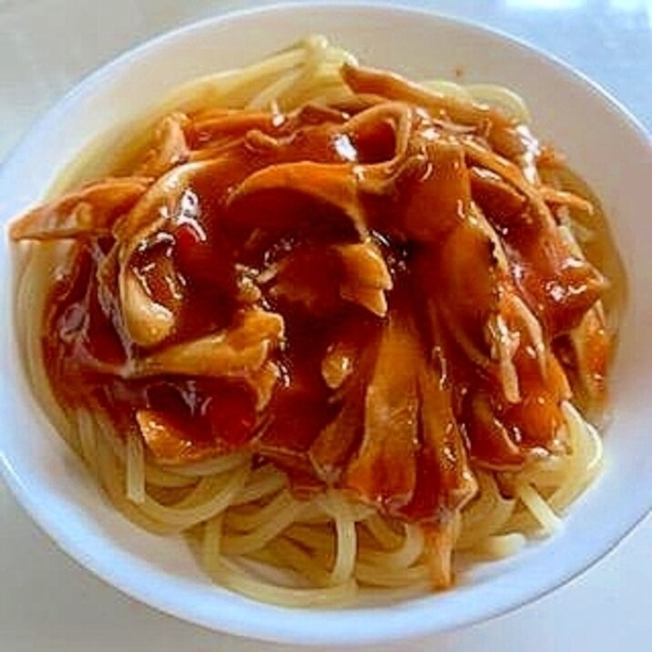 舞茸トマトソースのスパゲティー